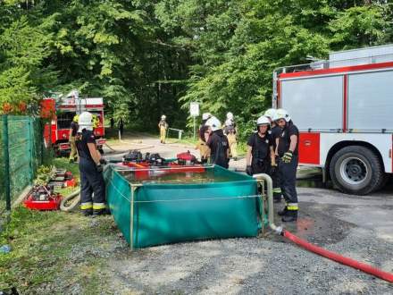 Ćwiczenia strażackie w gminie Strumień