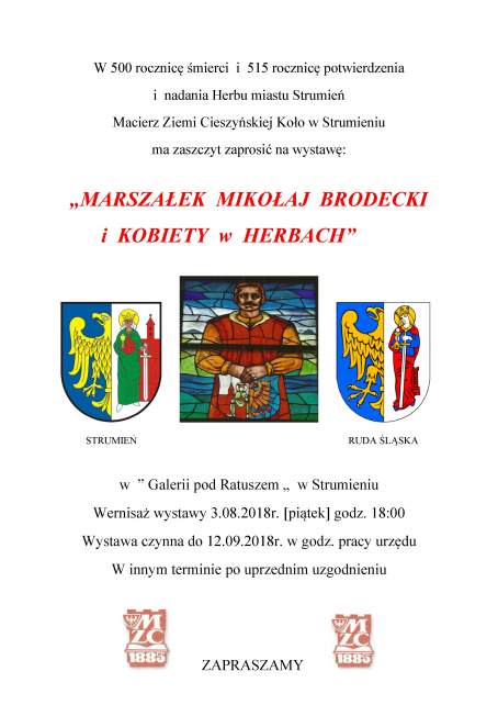 Plakat wystawy Mikołaj Brodecki i Herby
