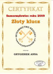 Certyfikat Złoty Klucz 2009
