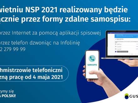 W kwietniu NSP 2021 realizowany tylko w formie zdalnej