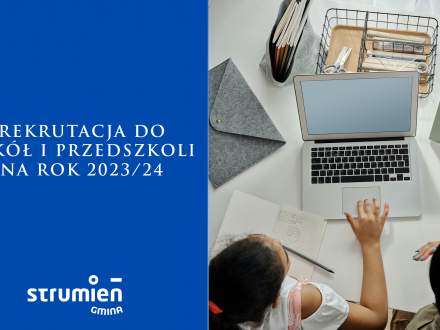 Grafika- Rekrutacja do przedszkoli i klas I szkół podstawowych na rok szkolny 2023/2024