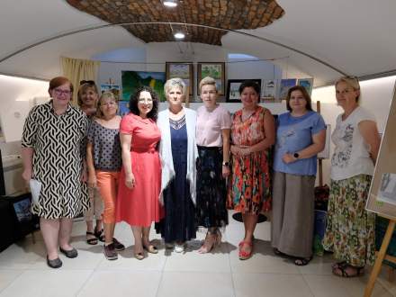 Delegacja ze szkoły z Vratimova i Szkoły z Drogomyśla z Burmistrz Strumienia Anną Grygierek