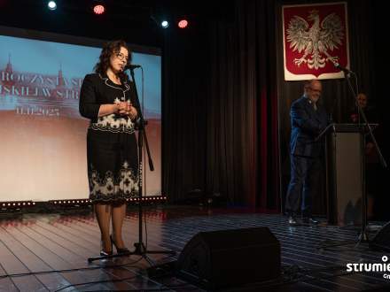 Przemawia Burmistrz Strumienia Anna Grygierek