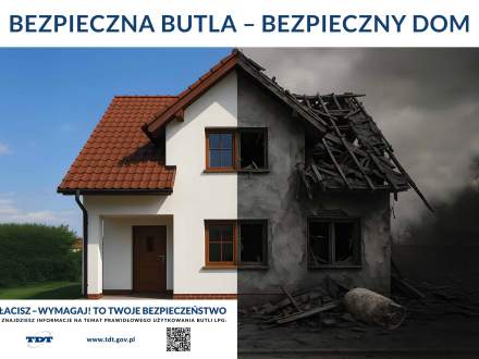 Grafika- Bezpieczna butla-Bezpieczny dom