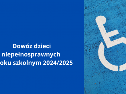 Grafika- Dowóz dzieci niepełnosprawnych w roku szkolnym 2024/2025