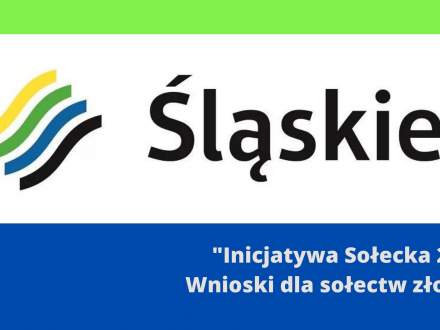 "Inicjatywa Sołecka 2021" Wnioski dla sołectw złożone - grafika z logo Śląskie.