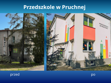 Przedszkole w Pruchnej przed i po