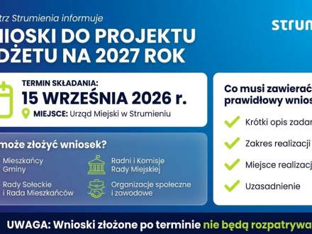 Wnioski do projektu budżetu na 2027 rok