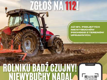 Plakat "Znalazłeś niewybuch? Nie dotykaj! Zgłoś na 112!