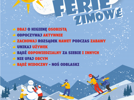 plakat Bezpieczne Ferie