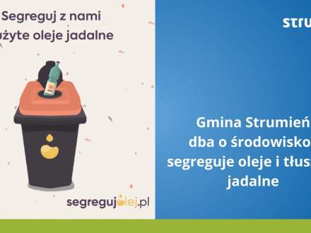 Gmina Strumień dba o środowisko – Segreguje oleje i tłuszcze jadalne