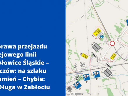 Naprawa przejazdu kolejowego  linii Pawłowice Śląskie – Skoczów: na szlaku Strumień – Chybie: ul. Długa w Zabłociu