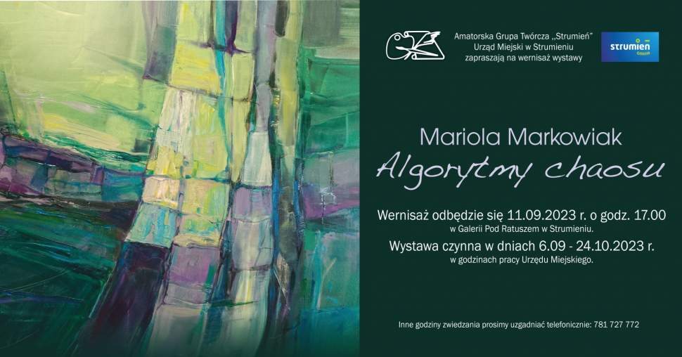 Wernisaż wystawy Marioli Markowiak "Algorytmy chaosu"