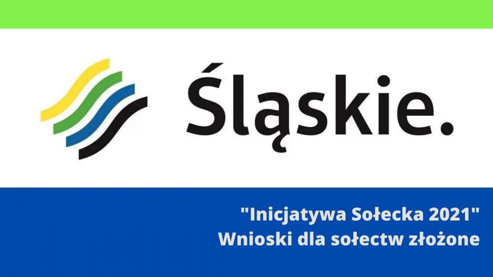 "Inicjatywa Sołecka 2021" Wnioski dla sołectw złożone - grafika z logo Śląskie.