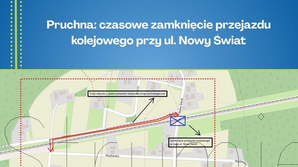 Pruchna: czasowe zamknięcie przejazdu kolejowego przy ul. Nowy Świat