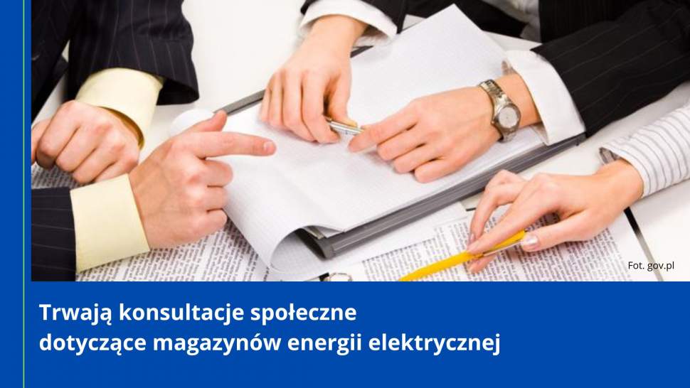 Konsultacje społeczne dotyczące magazynów energii elektrycznej