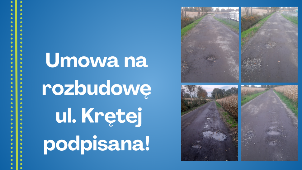 Umowa na rozbudowę ul. Krętej podpisana