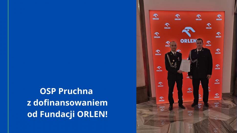 OSP Pruchna z dofinansowaniem od Fundacji ORLEN